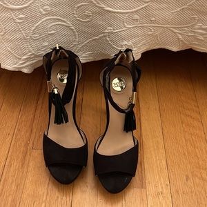 Boutique Vintage Black Tassel Heels